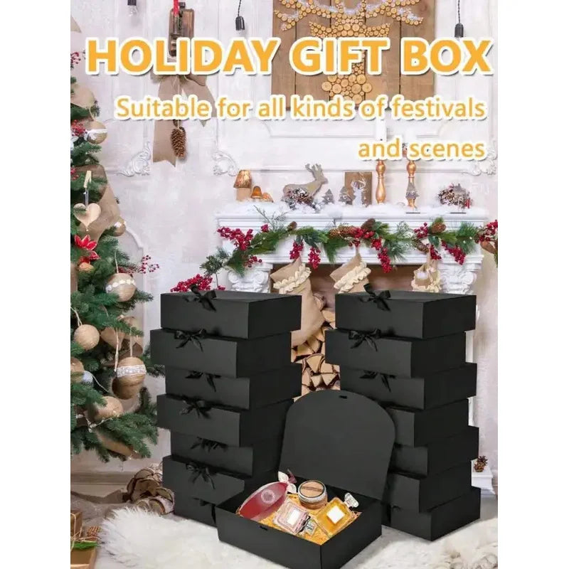 Black Gift Box With Ribbon