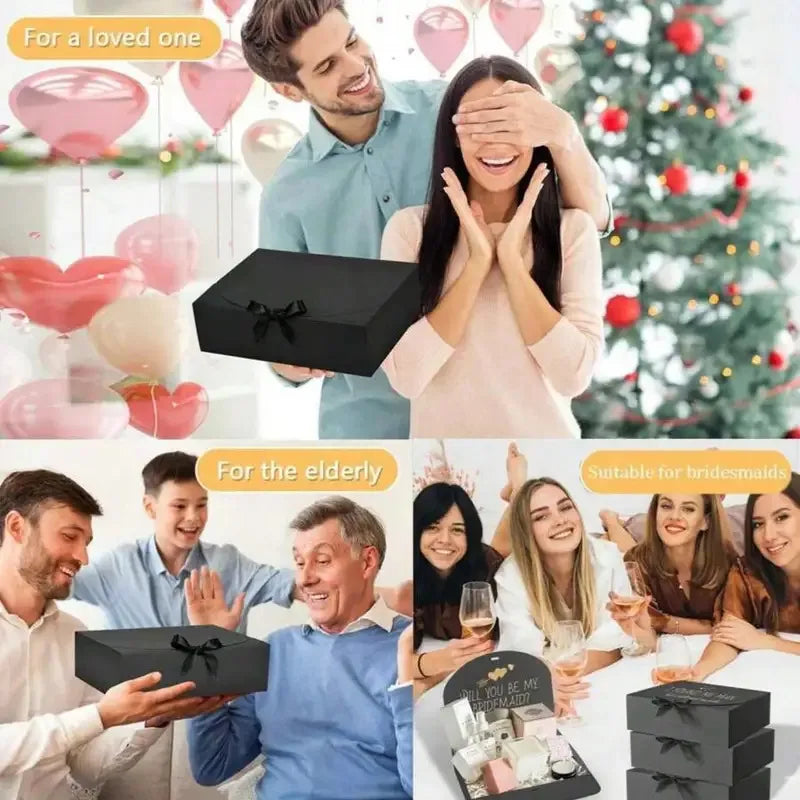 Black Gift Box With Ribbon