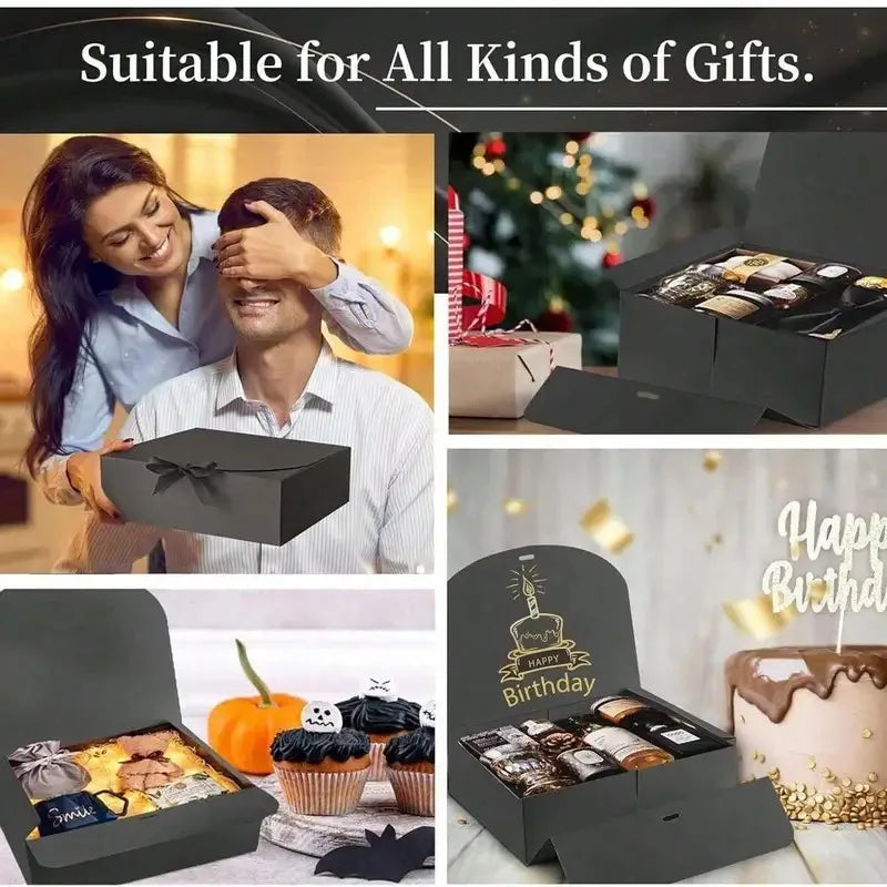 Black Gift Box With Ribbon