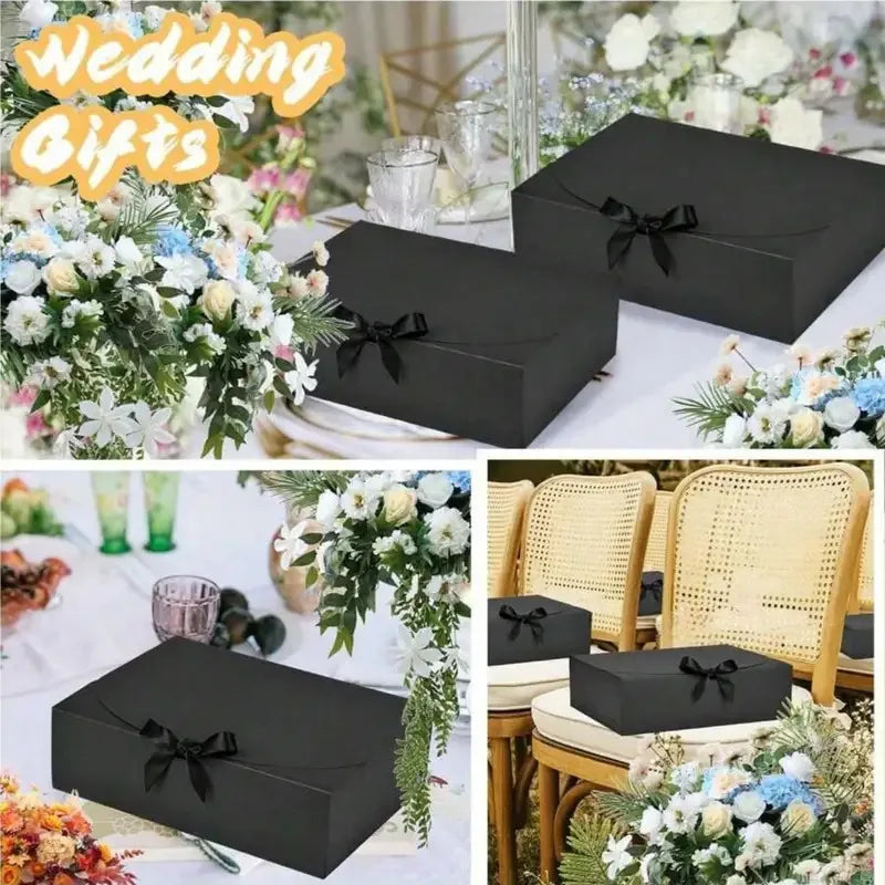 Black Gift Box With Ribbon
