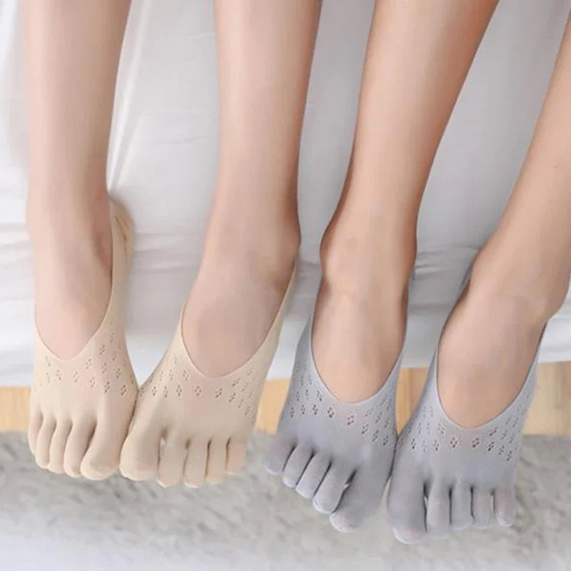 Orthopedic Toe Compression Socks Toe Socks No Show Low Cut Liner Five Finger Socks Toe Separator Sock for Women Men Bunion