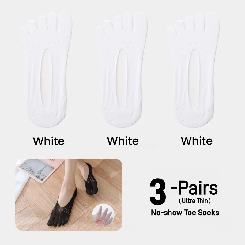 Orthopedic Toe Compression Socks Toe Socks No Show Low Cut Liner Five Finger Socks Toe Separator Sock for Women Men Bunion