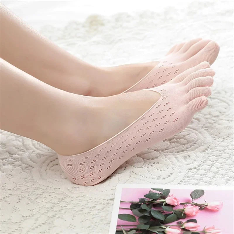 Orthopedic Toe Compression Socks Toe Socks No Show Low Cut Liner Five Finger Socks Toe Separator Sock for Women Men Bunion