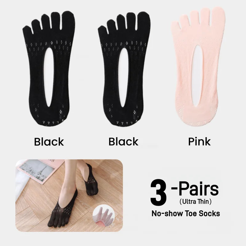 Orthopedic Toe Compression Socks Toe Socks No Show Low Cut Liner Five Finger Socks Toe Separator Sock for Women Men Bunion