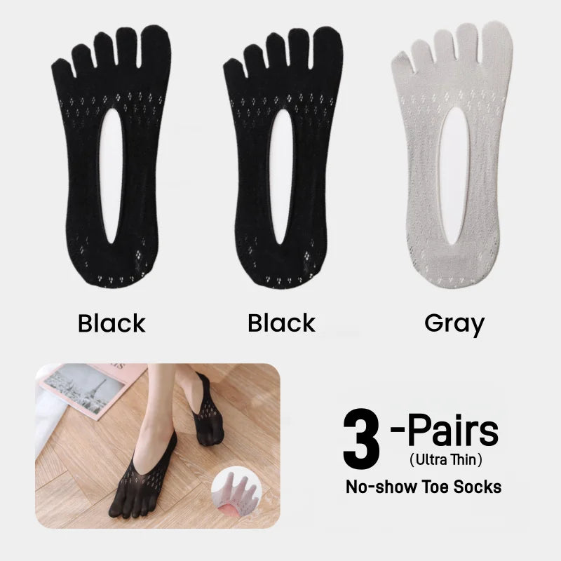 Orthopedic Toe Compression Socks Toe Socks No Show Low Cut Liner Five Finger Socks Toe Separator Sock for Women Men Bunion