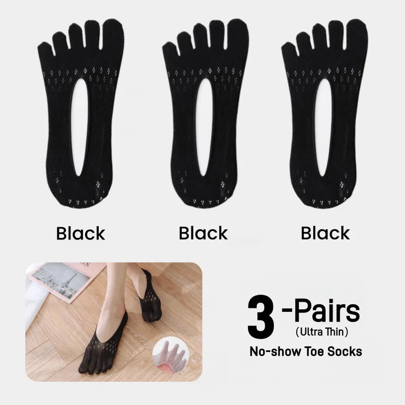 Orthopedic Toe Compression Socks Toe Socks No Show Low Cut Liner Five Finger Socks Toe Separator Sock for Women Men Bunion