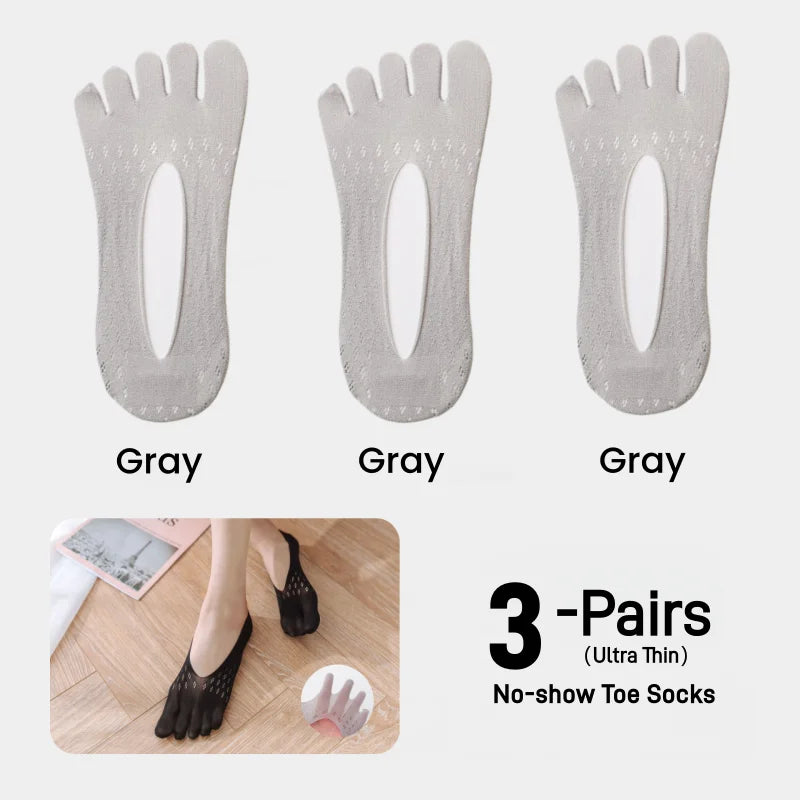 Orthopedic Toe Compression Socks Toe Socks No Show Low Cut Liner Five Finger Socks Toe Separator Sock for Women Men Bunion