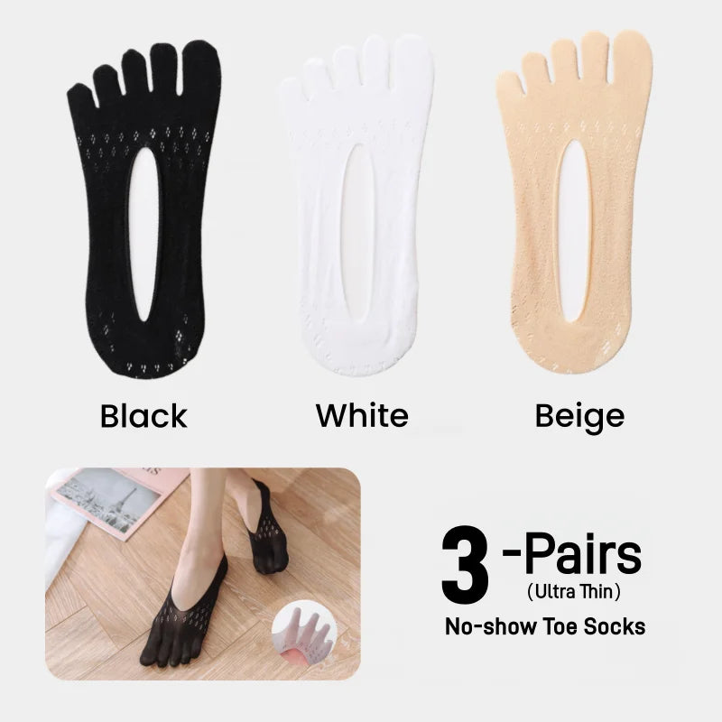 Orthopedic Toe Compression Socks Toe Socks No Show Low Cut Liner Five Finger Socks Toe Separator Sock for Women Men Bunion