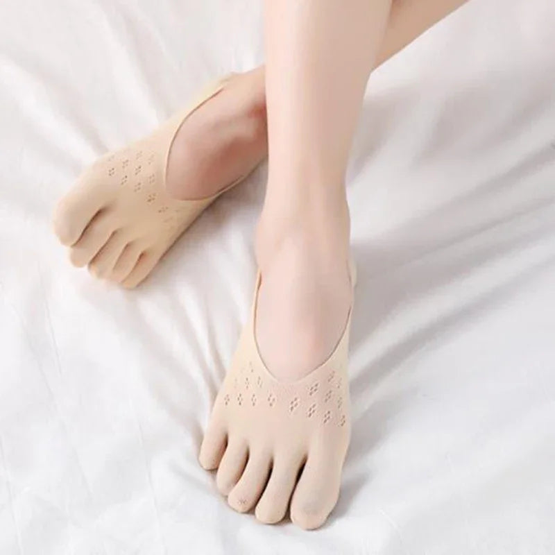 Orthopedic Toe Compression Socks Toe Socks No Show Low Cut Liner Five Finger Socks Toe Separator Sock for Women Men Bunion