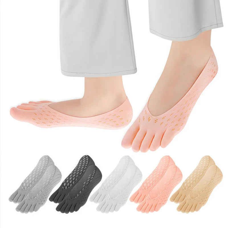 Orthopedic Toe Compression Socks Toe Socks No Show Low Cut Liner Five Finger Socks Toe Separator Sock for Women Men Bunion